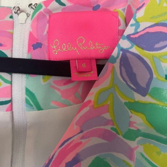 Lilly Pulitzer Pink and Green Floral dress - Picture 2 of 2